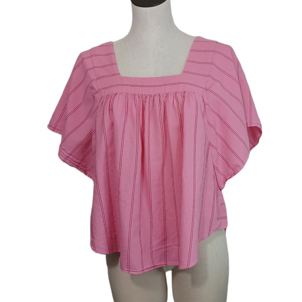 Madewell Cecelia Pink Stripe Butterfly Top - Picture 2 of 12